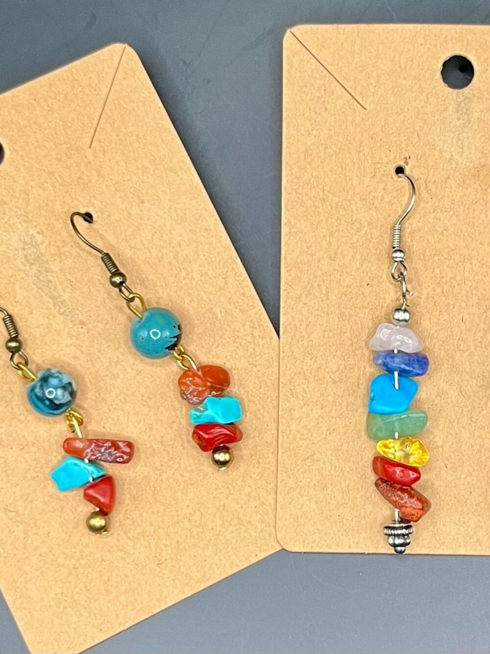 Crystal Earring Set #19 - Full Chakra Alignment - Virgo Aries Leo